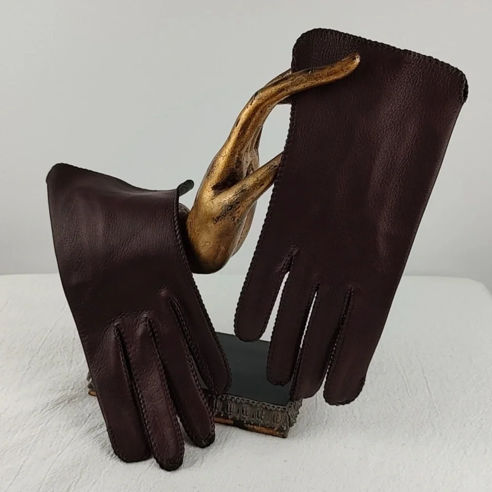 Vintage LL Bean Deer Skin Brown EUC/NWOT? Size Small Sta-Soft Lined - Picture 3 of 12
